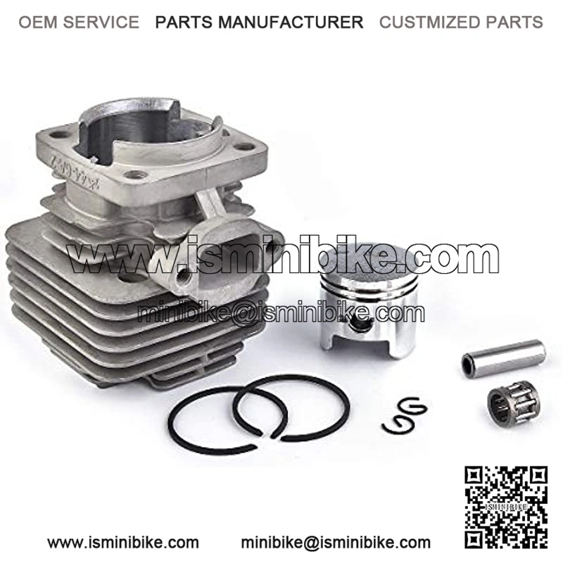 44mm Bore Cylinder Top End Kit Replacement for 2 Stroke 47cc 49cc Mini Quad Pocket Bike Ignition Coil Spark Plug 12mm Wrist Pin - Image 2