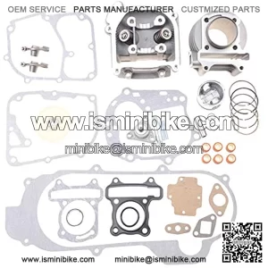 50mm Big Bore Complete Cylinder and Cylinder Head Rebuild Upgrade to 100cc Kit Replacement for GY6 4 Stroke 49cc 50cc 139QMB Engine Chinese ATV Quad Dirt Pit Bike Go Kart