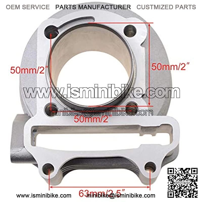 50mm Big Bore Complete Cylinder and Cylinder Head Rebuild Upgrade to 100cc Kit Replacement for GY6 4 Stroke 49cc 50cc 139QMB Engine Chinese ATV Quad Dirt Pit Bike Go Kart - Image 2