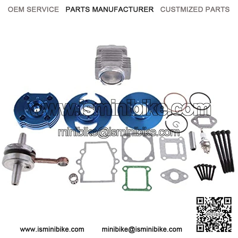 Engine Cylinder Head Crank Cover Big Bore Top End Kit for 50cc Mini Dirt Pocket Bike - Blue - Image 3
