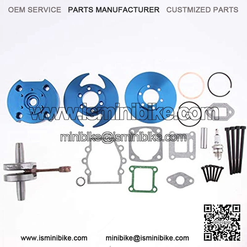 Engine Cylinder Head Crank Cover Big Bore Top End Kit for 50cc Mini Dirt Pocket Bike - Blue - Image 4