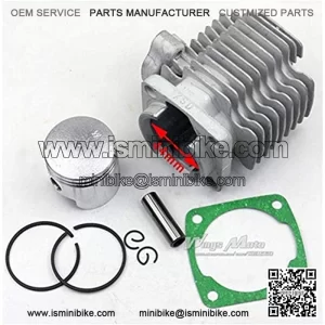 scooter 43cc 49cc Pocket Bike Cylinder Kit 44mm Bore for 2 Stroke Gas Mini Pocket Bike