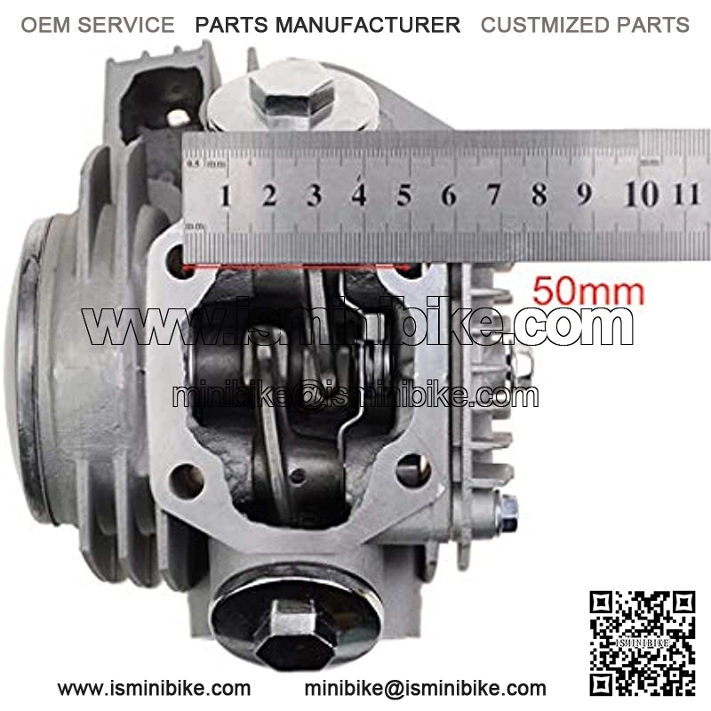 52.4mm Cylinder Head Assembly for 4 Stroke 110cc ATV Go Kart Scooter - Image 3