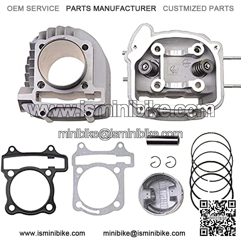 62.5mm Big Bore Complete Cylinder and Cylinder Head Rebuild Kit Replacement for 4 Stroke GY6 170cc 180cc 200cc 1P63QML Engine Chinese ATV Quad 4 Wheeler Go Kart Scooter
