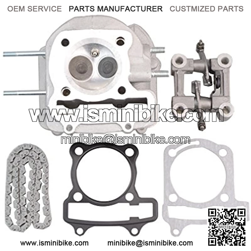 63mm Cylinder Body Assembly with Rocker+94 Chain for 4-Stroke GY6 150cc 180cc 200cc 250cc Engines ATV Off-Road Vehicle Scooter Go Kart