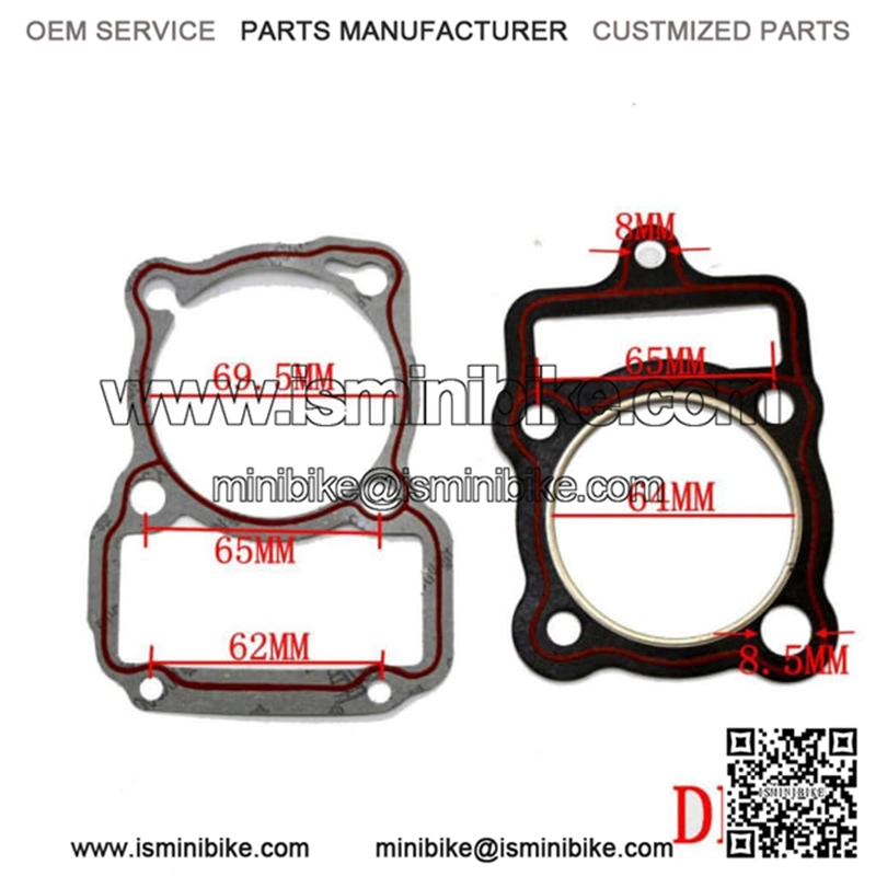 Conjunto de junta de cabeza de cilindro 65mm Junta negra 69,5mm junta de plata suministro de motor d junta del cilindro de la motocicleta - Image 2
