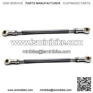 2Pcs 210mm Universal 11" x 5/16 Tie Rod End Steering Kit Go Kart Off Road ATV