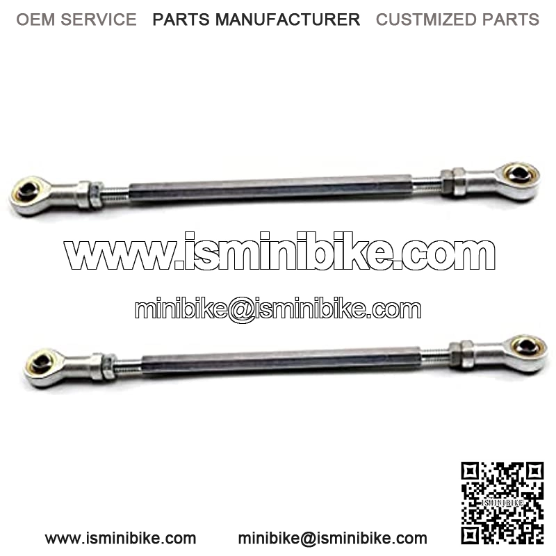 2Pcs 210mm Universal 11" x 5/16 Tie Rod End Steering Kit Go Kart Off Road ATV