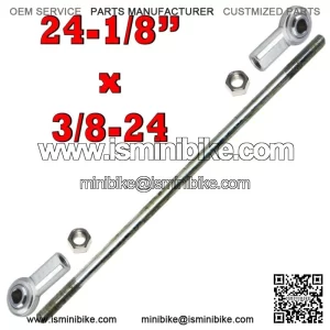 Universal 24-1/8" x 3/8-24 Tie Rod Steering Kit Set Go Kart Off Road Cart Parts