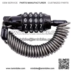 Portable Bike Lock 3.7oz Lightweight Bicycle Lock 6ft Combination Bike Lock 4 Digit Mini Cable Bike Lock