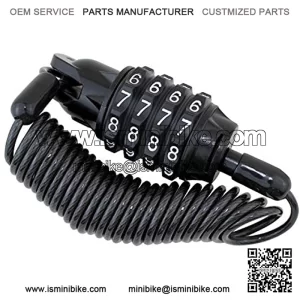 Helmet Lock Cable Resettable Mini Combination Cable Lock Bike Motorcycle Saddle Lock Wire 6 Feet