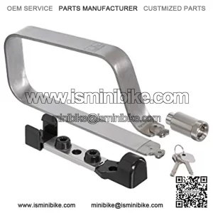 Mini+ Titanium Bike Locks Disc-Style U-Locks with 2 Keys (4"/102mm Wide, 8"/203mm Long)