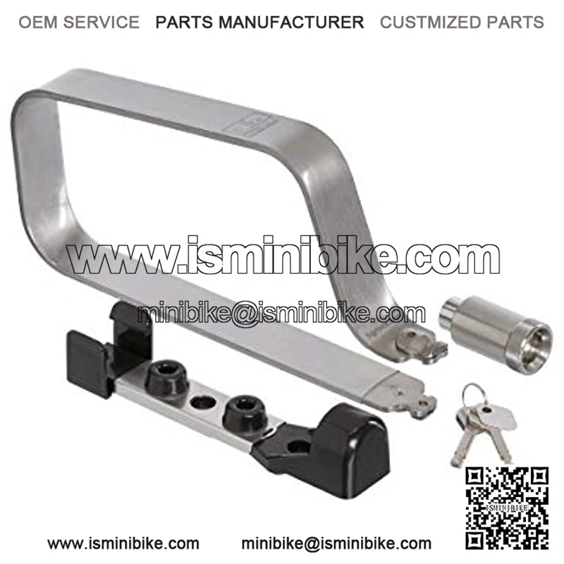 Mini+ Titanium Bike Locks Disc-Style U-Locks with 2 Keys (4"/102mm Wide, 8"/203mm Long)