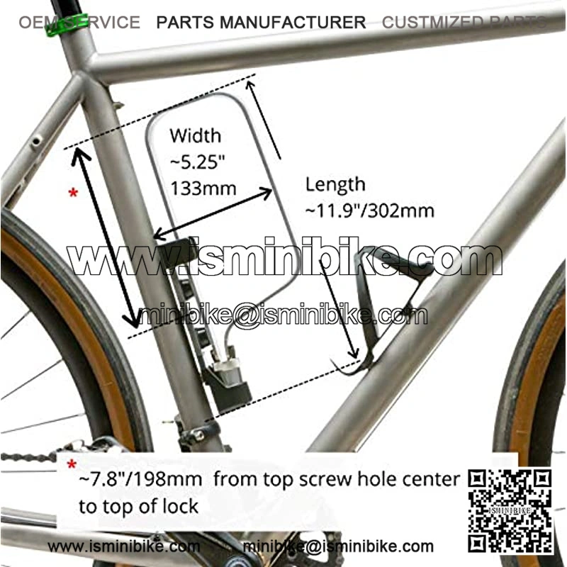 Mini+ Titanium Bike Locks Disc-Style U-Locks with 2 Keys (4"/102mm Wide, 8"/203mm Long) - Image 5