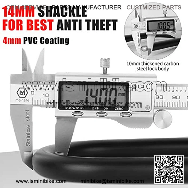 Mini Bike U Lock Compact Bicycle U Lock with Key Sturdy Security Anti Theft Heavy Duty Cycling Locks - Image 2