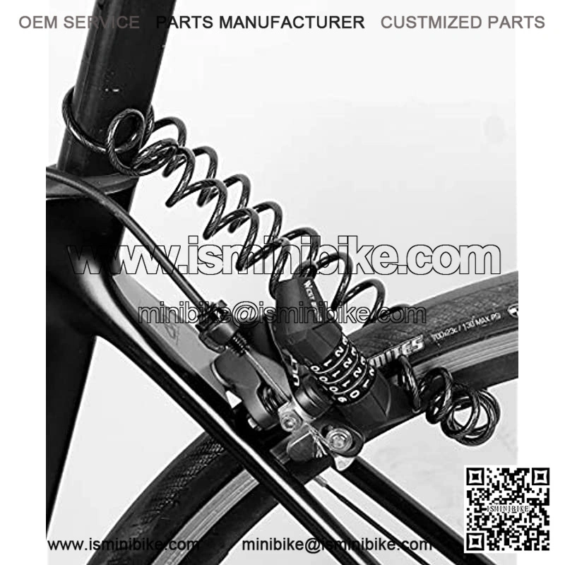Bicycle Cable Lock, Portable Mini Bike Lock Cable, Resettable 4 Digit Combination Lock for Travel Luggage, Cycling Accessories 4.9 FT Retractable Lock - Image 5