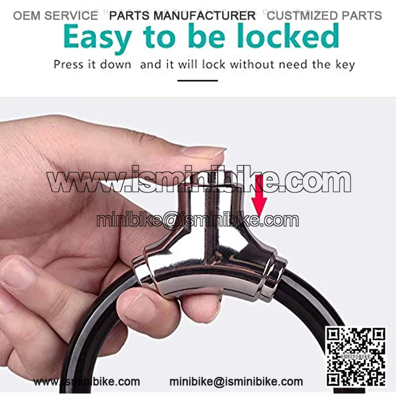 Mini Bike Lock Cable Portable Anti-Theft Bike Bicycle Lock Security Cycling Cable Lock Zinc Alloy - Image 3