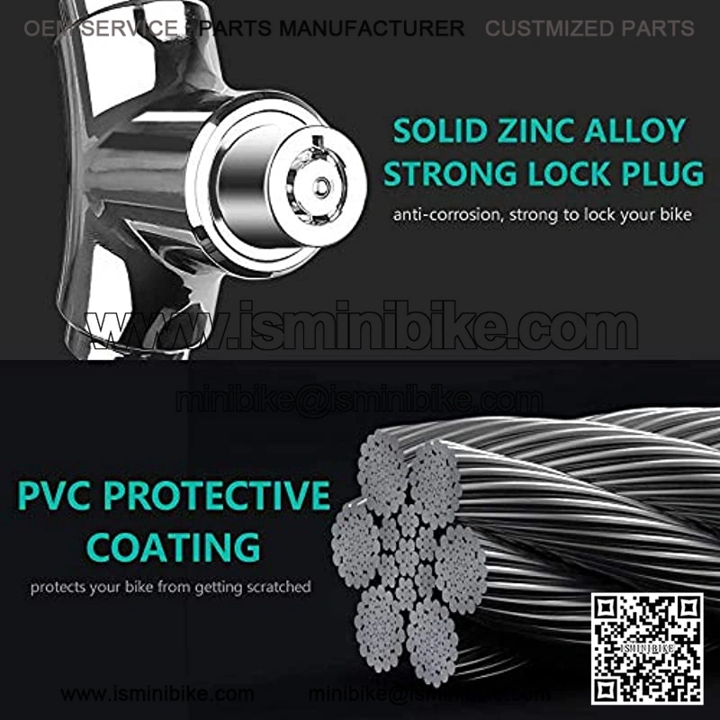 Mini Bike Lock Cable Portable Anti-Theft Bike Bicycle Lock Security Cycling Cable Lock Zinc Alloy - Image 4