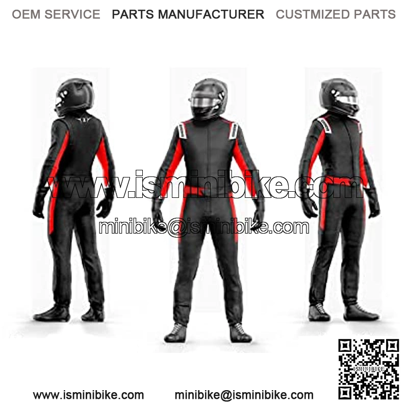 Traje de carreras de kart de una pieza, traje de carreras de karting, traje de karting, blanco, talla S - Image 2