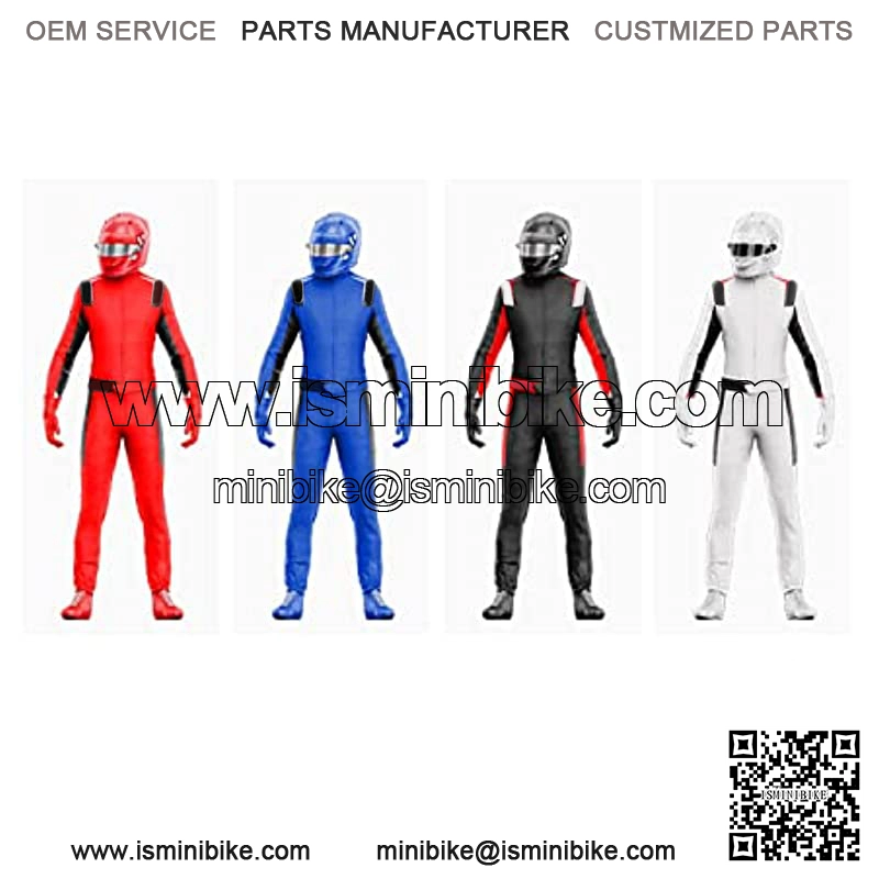 Traje de carreras de kart de una pieza, traje de carreras de karting, traje de karting, blanco, talla S - Image 3