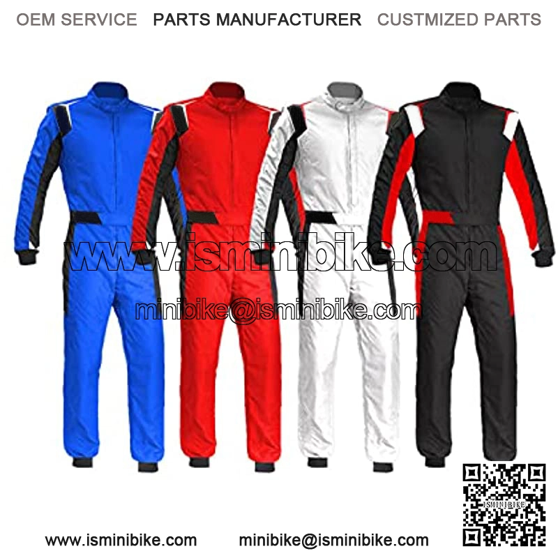 Traje de carreras de kart de una pieza, traje de carreras de karting, traje de karting, blanco, talla S - Image 4