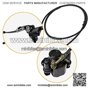 Left Rear Hand Brake Hydraulic Disc Brake Master Cylinder Caliper Assembly with Brake Pads for Chinese ATV Quad TaoTao Buyang Coolsport Kazuma 50 90 110 125 CC