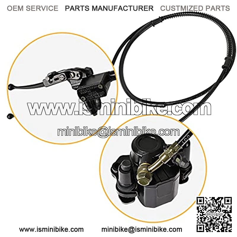 Left Rear Hand Brake Hydraulic Disc Brake Master Cylinder Caliper Assembly with Brake Pads for Chinese ATV Quad TaoTao Buyang Coolsport Kazuma 50 90 110 125 CC