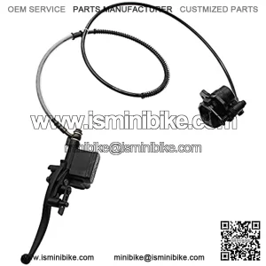 Rear Hydraulic Disc Brake System Caliper, PRO BAT, ATV Quad Rear Hand Brake Assembly Master Cylinder Caliper Come with Brake Pads for 50cc 70cc 90cc 110cc 125cc 150cc Quad Bike ATV Buggy, Black