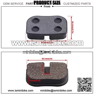 REAR BRAKE PADS Brake Pads Compatible with Motovox MBX10 MBX11 MBX-10 79cc Moto MM-BB80