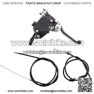7/8" 22mm Thumb Throttle with Dual Brake Lever with Throttle Cable and Brake Cable Replacement for 2 Stroke 43cc 47cc 49cc 50cc Taotao Mini ATV 4 Wheeler Quad Go Kart