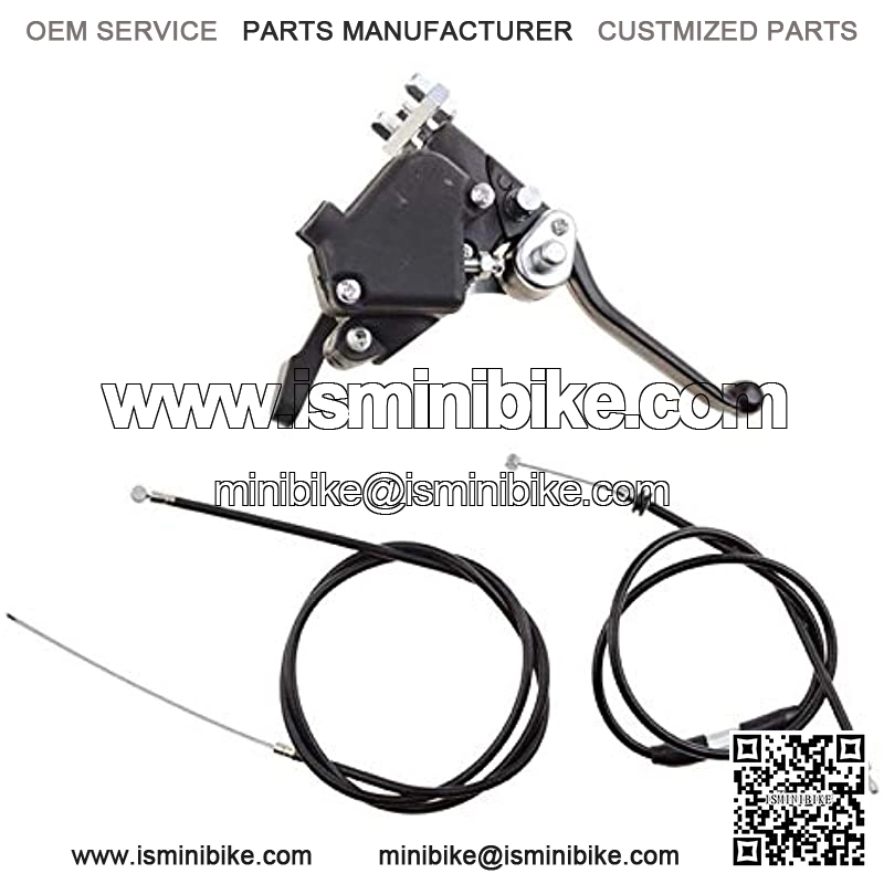 7/8" 22mm Thumb Throttle with Dual Brake Lever with Throttle Cable and Brake Cable Replacement for 2 Stroke 43cc 47cc 49cc 50cc Taotao Mini ATV 4 Wheeler Quad Go Kart