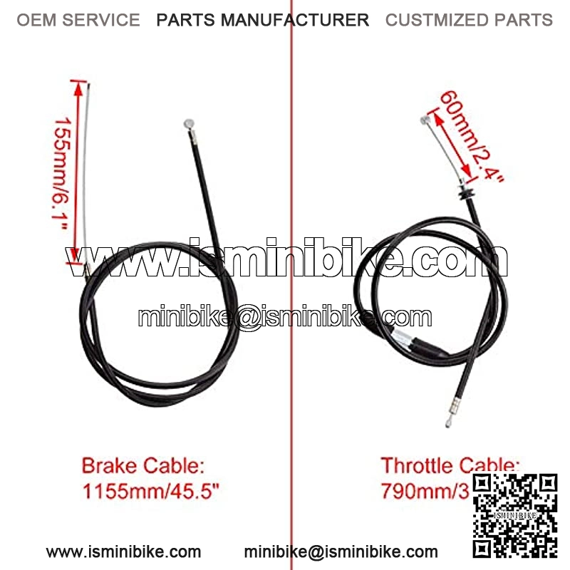 7/8" 22mm Thumb Throttle with Dual Brake Lever with Throttle Cable and Brake Cable Replacement for 2 Stroke 43cc 47cc 49cc 50cc Taotao Mini ATV 4 Wheeler Quad Go Kart - Image 3