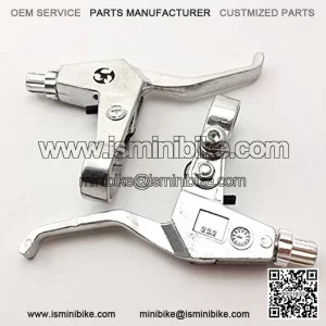 7/8'' Alloy Chrome Minimoto Right Left Handle Brake Levers For 43cc 47cc 49cc 2 Stroke Chinese Mini Kids Pocket Dirt Bike