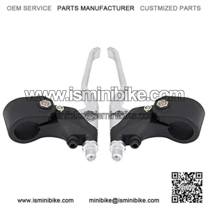 Brake Lever, 1 Pair of Universal Aluminum+Plastic 22mm / 7/8in Handlebar Brake Lever for 47cc 49cc Mini Pocket Dirt Bike ATV