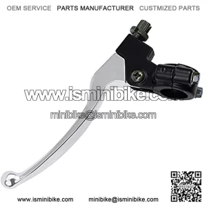 7/8" Bike Brake Handle Left Clutch Brake Lever Replacement for Honda XR50 XR70 Yamaha YZ80 YZ85 Kawasaki KX65 Coleman CT200U Trail 200 Mini Bike 196cc 98cc Bike Parts,Silver