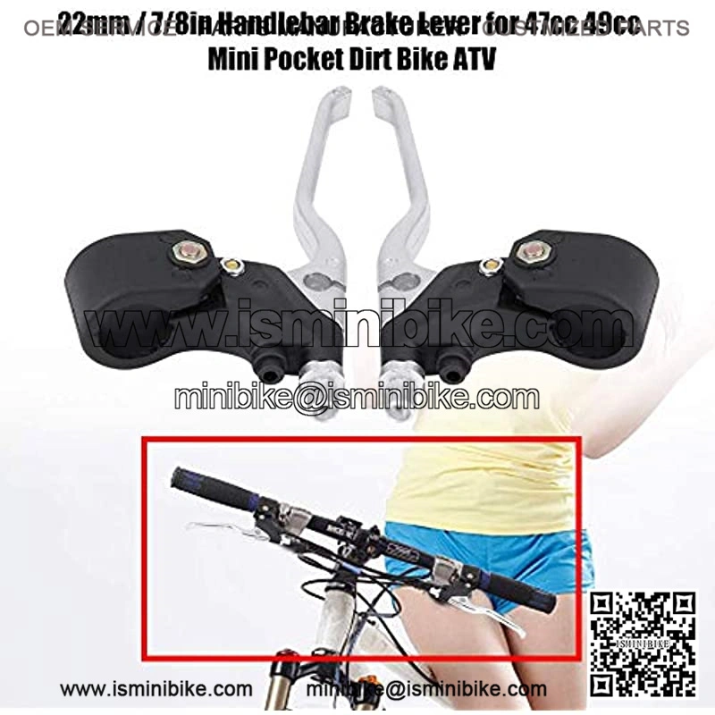 Brake Handle Levers 22mm 7/8in Universal Bicycle Handlebar Brake Levers Aluminum 1 Pair Left and Right Brake Levers for 47cc 49cc Mini Pocket Dirt Bike ATV - Image 2