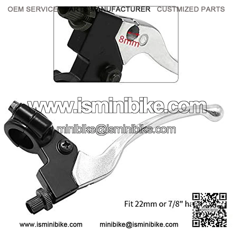 22cm 7/8'' Left Clutch Brake Lever Replacement for Coleman CT200U Trail Mini Bike 196cc 98cc Bike YAMAHA YZ80 - Image 4