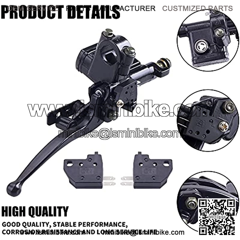 7/8" Left Hydraulic Brake Master Cylinder for Motorcyle Kids ATV Quad Moped Pit Dirt Bike 50cc 70cc 90cc 110cc 125cc 150cc 200cc 250cc GY6 - Image 2