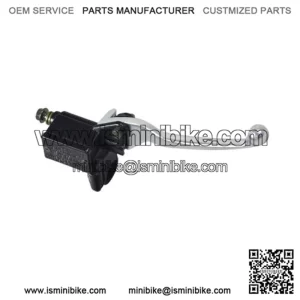 Right Side Chrome Brake Lever & Master Cylinder Assembly with Brake Light Switch for Scooters