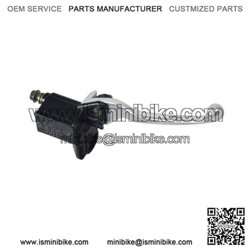 Right Side Chrome Brake Lever & Master Cylinder Assembly with Brake Light Switch for Scooters