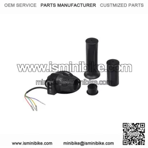 24 Volt 4 Wire Half Grip Twist Grip Throttle with LED Battery Level Meter for the Motovox MBxXSe Micro-Mini Bike