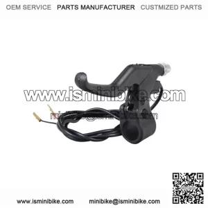 Short Handle Black Plastic Left Side Brake Lever with Wires