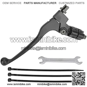 Left Brake Clutch handle Lever perch for 196cc 6.5HP Massimo MB200 Baja Heat Warrior MB165 MB200 Hensim TrailMaster Doodle Bug Blitz Dirt Bug 97cc DB30 Motovox MBX10 MBX11 Mini Bike Motorsports