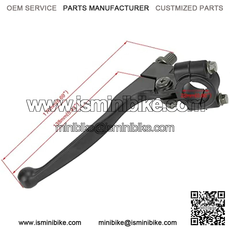 Left Brake Clutch handle Lever perch for 196cc 6.5HP Massimo MB200 Baja Heat Warrior MB165 MB200 Hensim TrailMaster Doodle Bug Blitz Dirt Bug 97cc DB30 Motovox MBX10 MBX11 Mini Bike Motorsports - Image 3