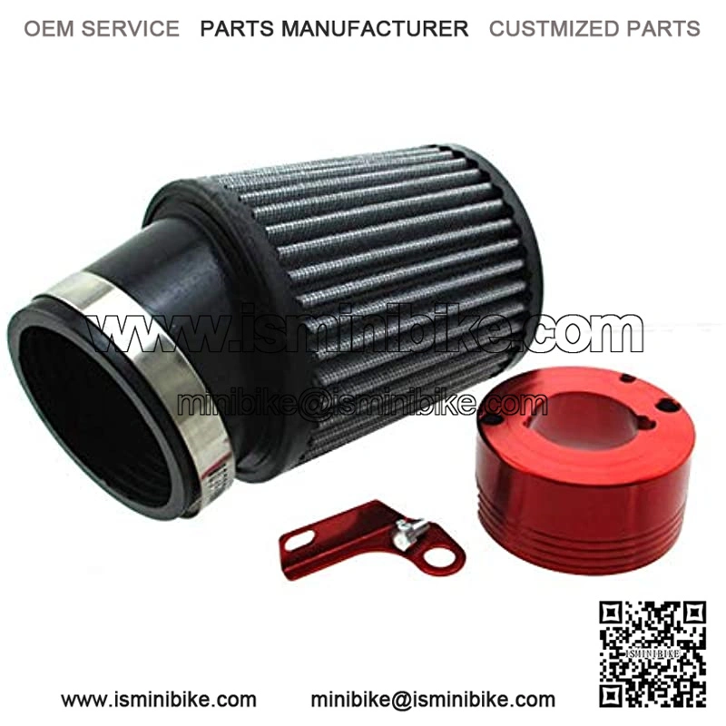 TC-Motor Air Filter Red Adapter For Honda 11Hp 13Hp GX340 GX390 Clone Engine Go Kart Predator 301cc 420cc Golf Carts Mud Boats Lawnmowers Minibikes Powered Paragliders GX270s 13/15hp Chinese OHVs - Image 2