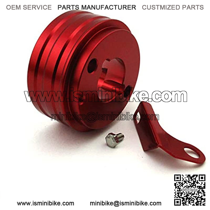 Red Aluminum Air Filter Adapter For Honda Clone GX160 GX200 6.5 HP Engine Go Kart Cart