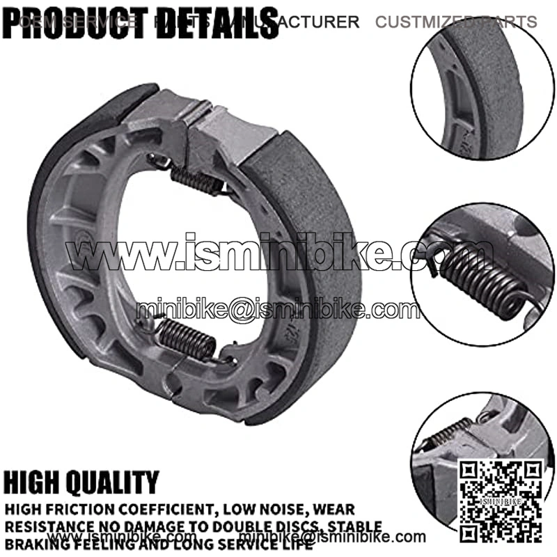 BRAKE PAD SHOE Compatible with 6.5 Hp 196cc MB165 MB200 BT200X CT200U Motorsports Mini Bike CRF70 TaoTao GY6 49cc 50cc Scooter Moped ATV - Image 3