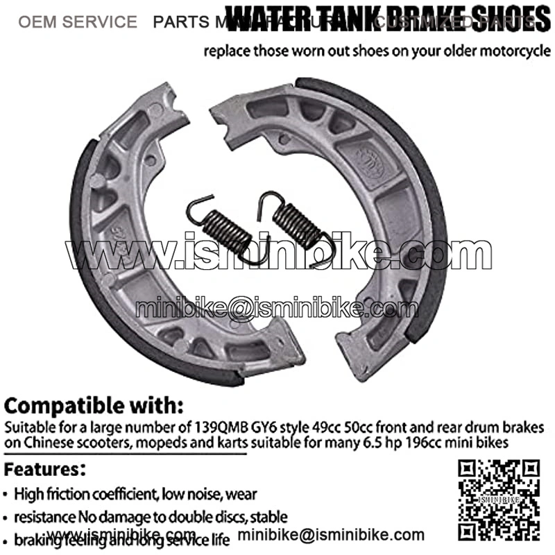 BRAKE PAD SHOE Compatible with 6.5 Hp 196cc MB165 MB200 BT200X CT200U Motorsports Mini Bike CRF70 TaoTao GY6 49cc 50cc Scooter Moped ATV - Image 5