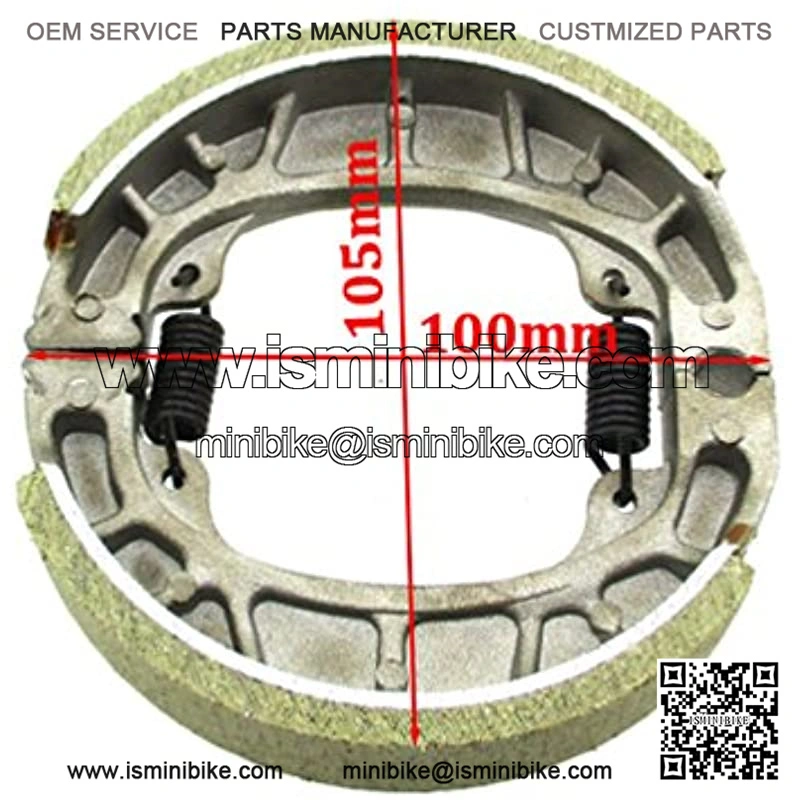 105mm Brake Drum Shoe For Motorsports Mini Bike MB165 & MB200 - Image 2