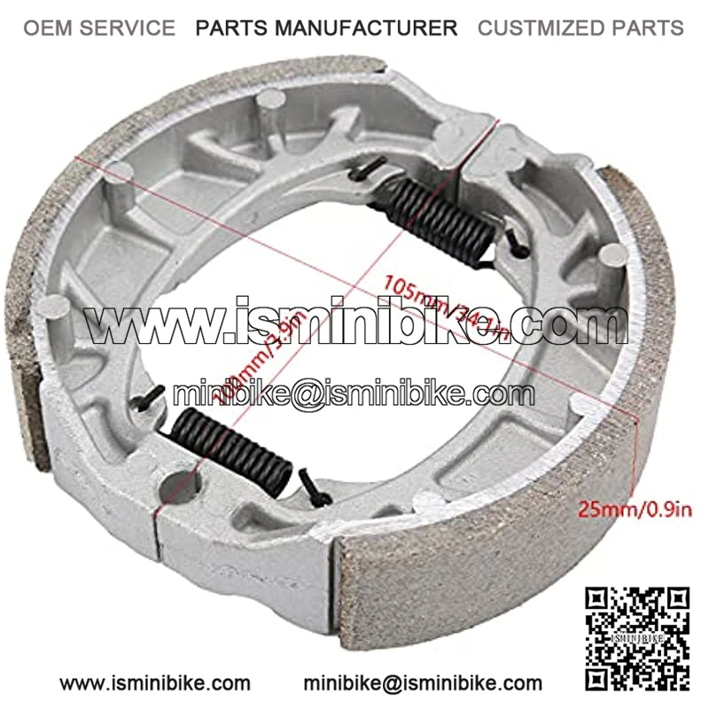Brake Drum Ceramic Aluminum Alloy 105mm Brake Drum Aluminum Alloy Replacement for BT200X CT200U Motorsports Mini Bike CRF70 Brake Shoe Brake Pad - Image 3
